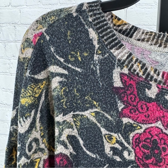 Habitat Multicolor Floral Knit Scoopneck Top Size Large - Picture 3 of 8